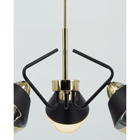 Lampa wisząca metalowa czarno-złota 3-punktowa 2237/3 z serii CLOVIS - Lampy Elem